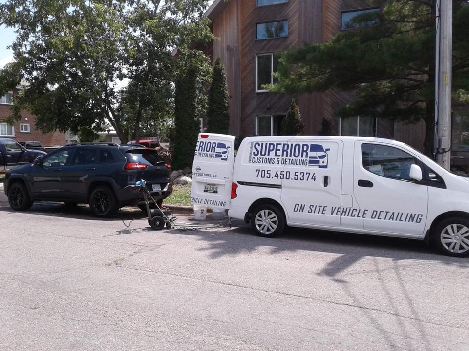 Superior Customs mobile detailing van on location