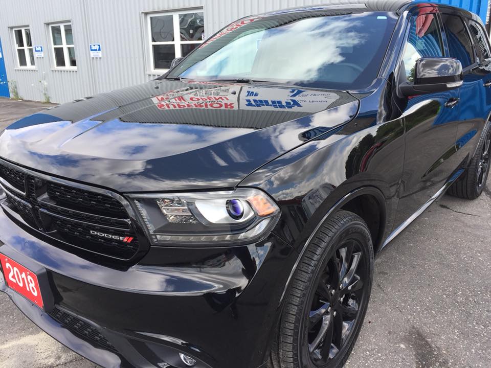 Black Dodge Durango after full detail